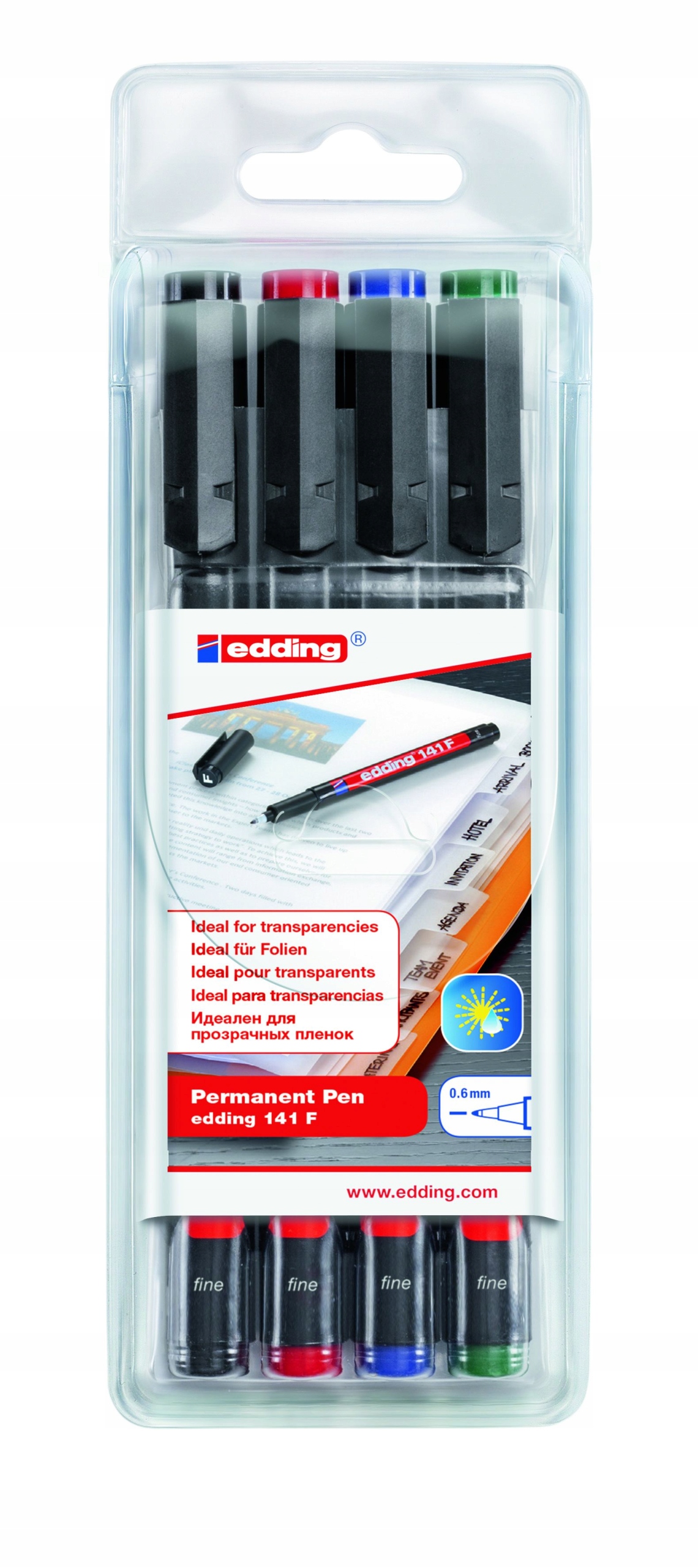 Marker Edding niezmywalny do folii 4 0,6mm