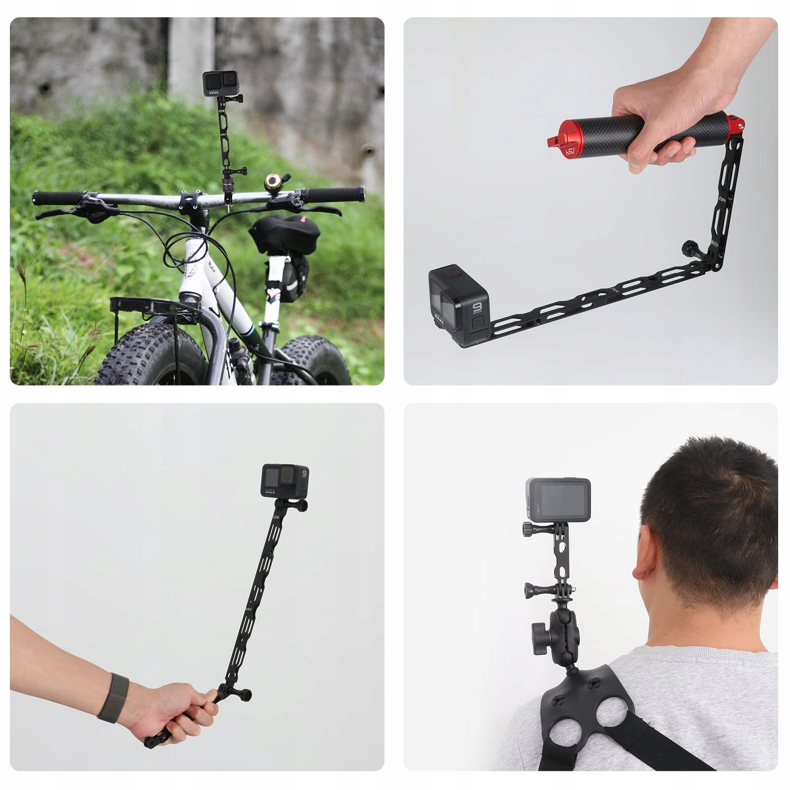 HSU Zestaw Przedłużający Z Aluminium Do Kamer GoPro I Innych Akcji — miniatura 7