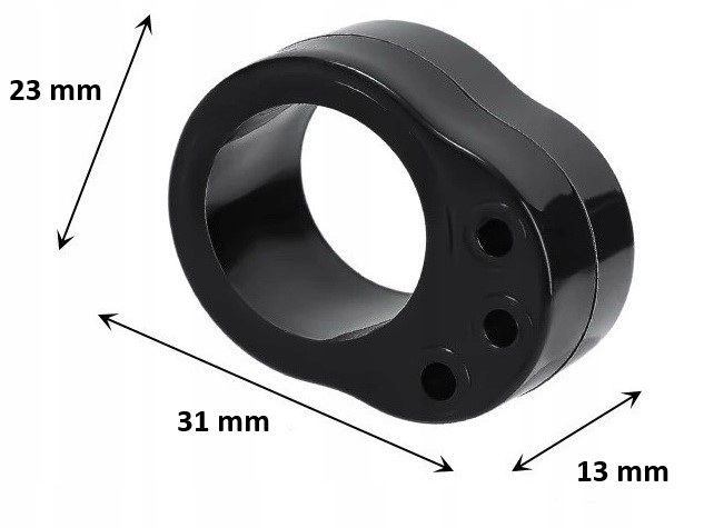 ODBOJNIK OGRANICZNIK SILIKONOWY NA KLAMKĘ DRZWI ODBÓJ OSŁONA CZARNY 6 sztuk Wysokość produktu 1.3 cm