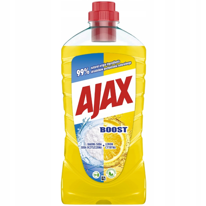 Levně Ajax Boost Soda & Citron Univerzální prostředek na mytí podlah 1Lx12ks