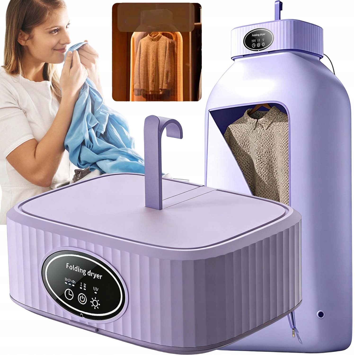 Levně Elektrická Sušák Na Prádlo Sušák Skládací Sušák 3-RYCHLOSTNÍ Časovač