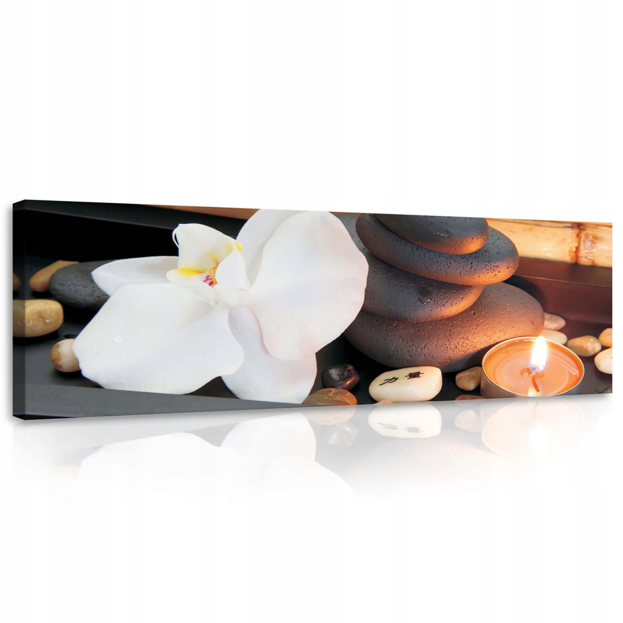 Obraz 145x45 Orchidej a Kameny – Zenová harmonie ve vašem domě Relaxace a