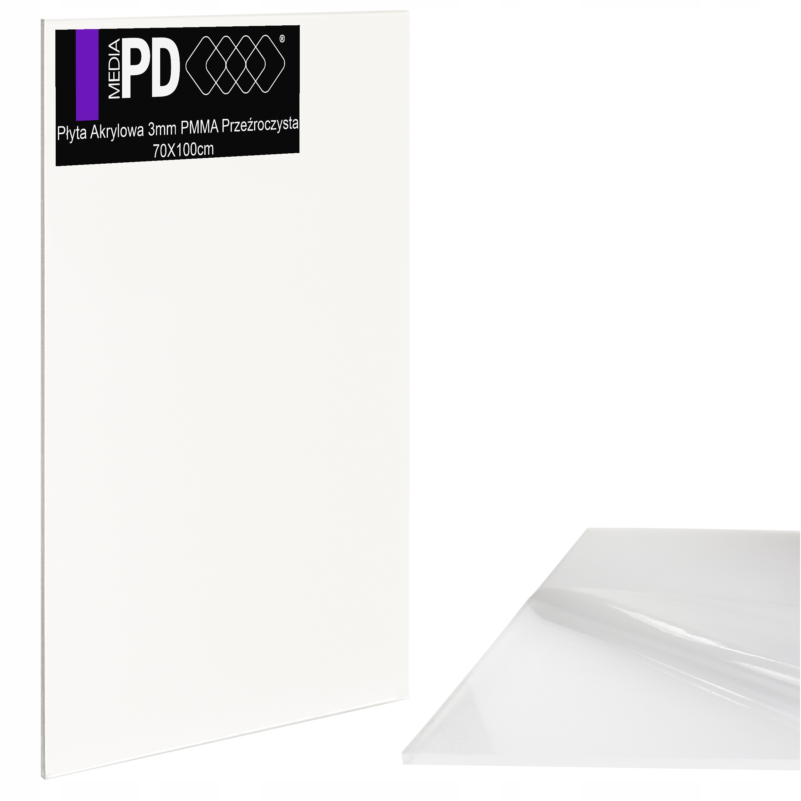 Akrylová deska Pmma Průhledná 70 x 100 cm 3 mm Bezbarvé Sklo Akrylové