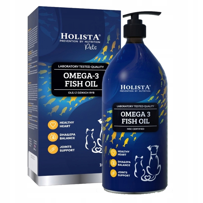 Holista Omega 3 Oil 1000ml Omega Olej Epa Dha W Płynie Dla Psa i Kota