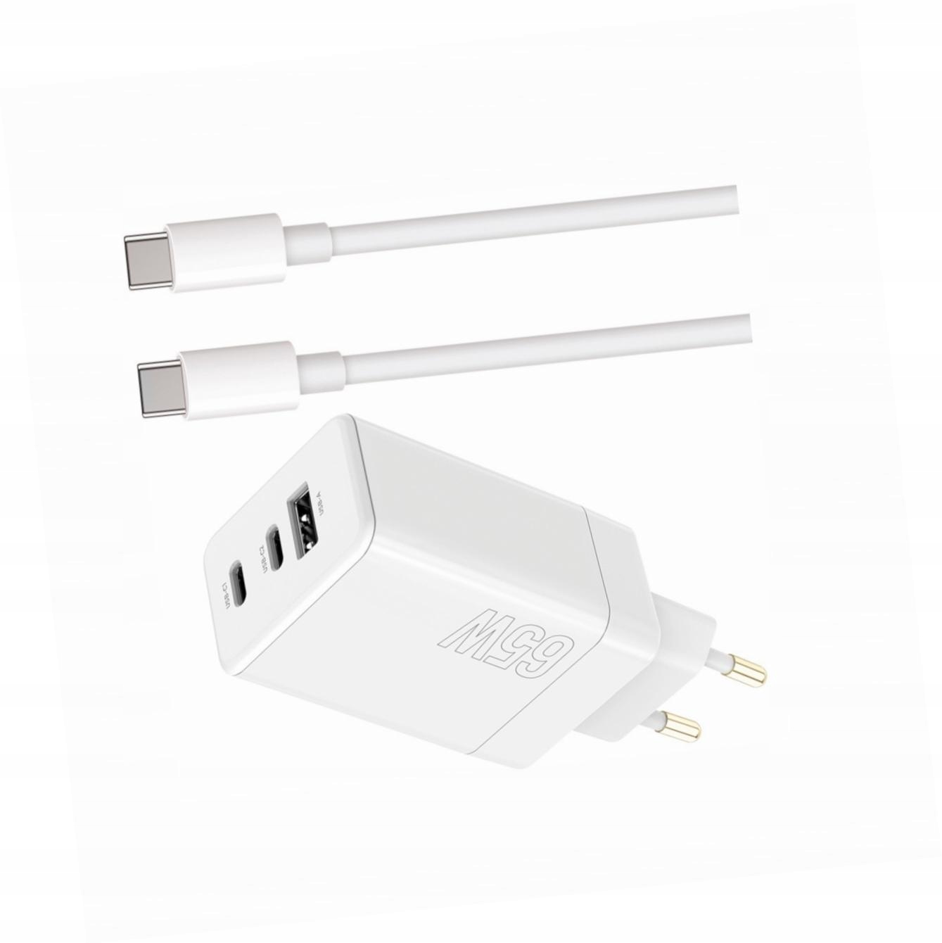 Szybka ładowarka 65W z kablem 1m 3 wejścia do Xiaomi Redmi 9