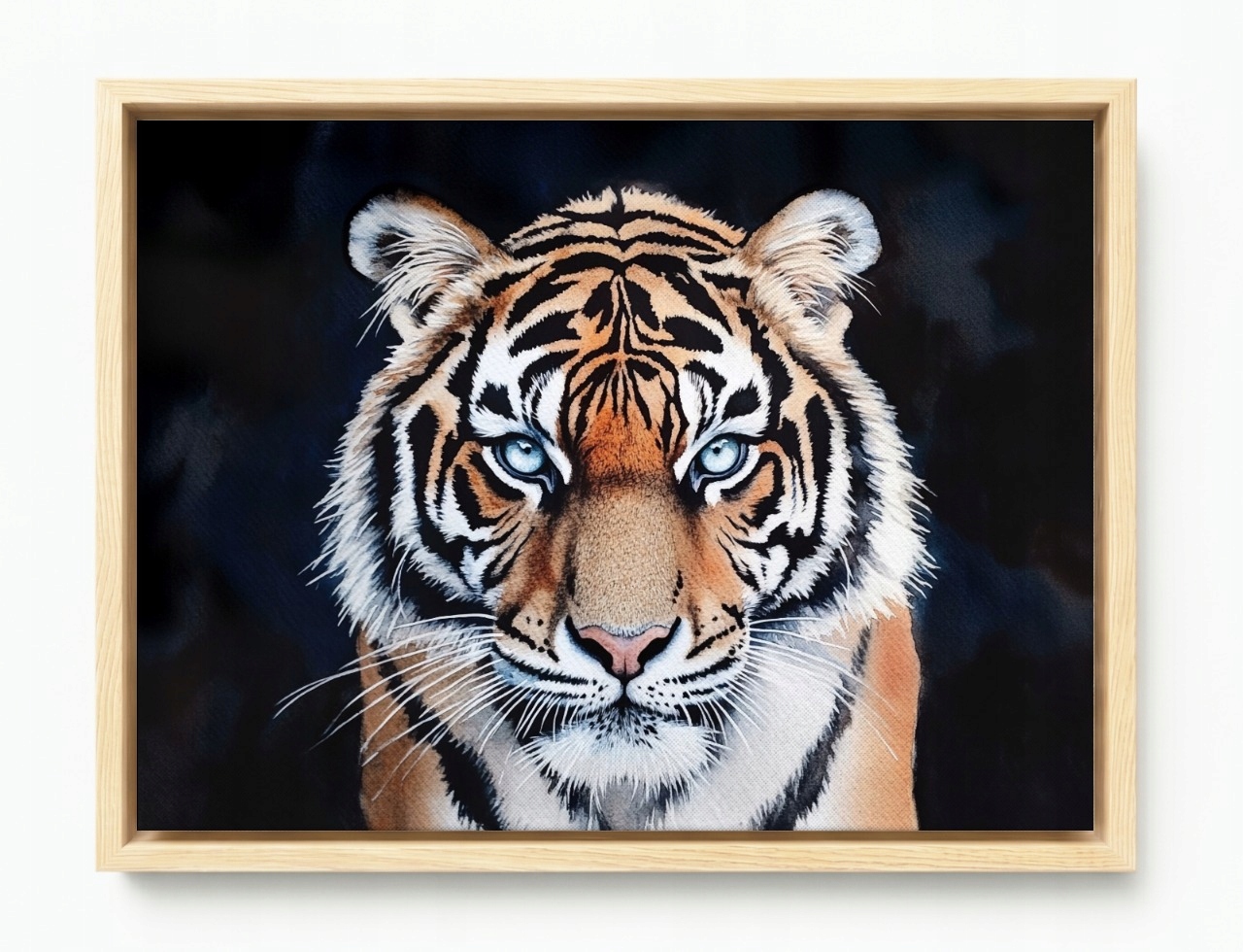 Obraz Rama American Box Príroda Fauna Afrika Zviera Tiger Portrét 80x60