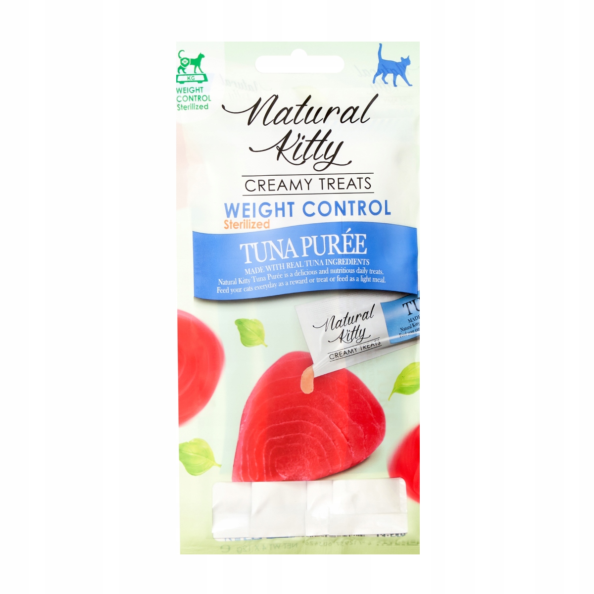Natural Kitty 100% pamlsek pro kočky sterile pyré tuňák 24x48g