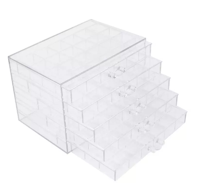 Organizer na pigmenty | 5 SZUFLADEK BEZBARWNY Marka ManyBeauty