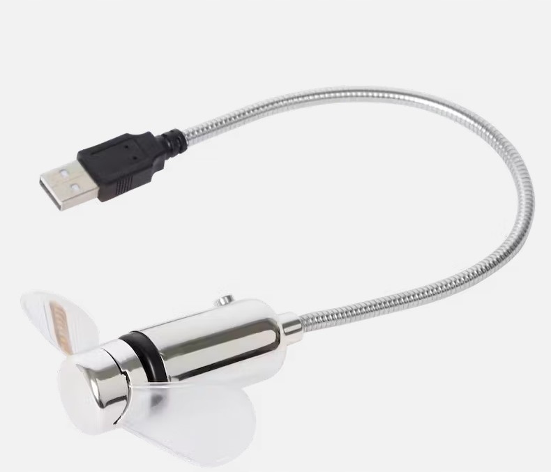 Wentylator mini USB LAB31wiatraczek z napisem LED
