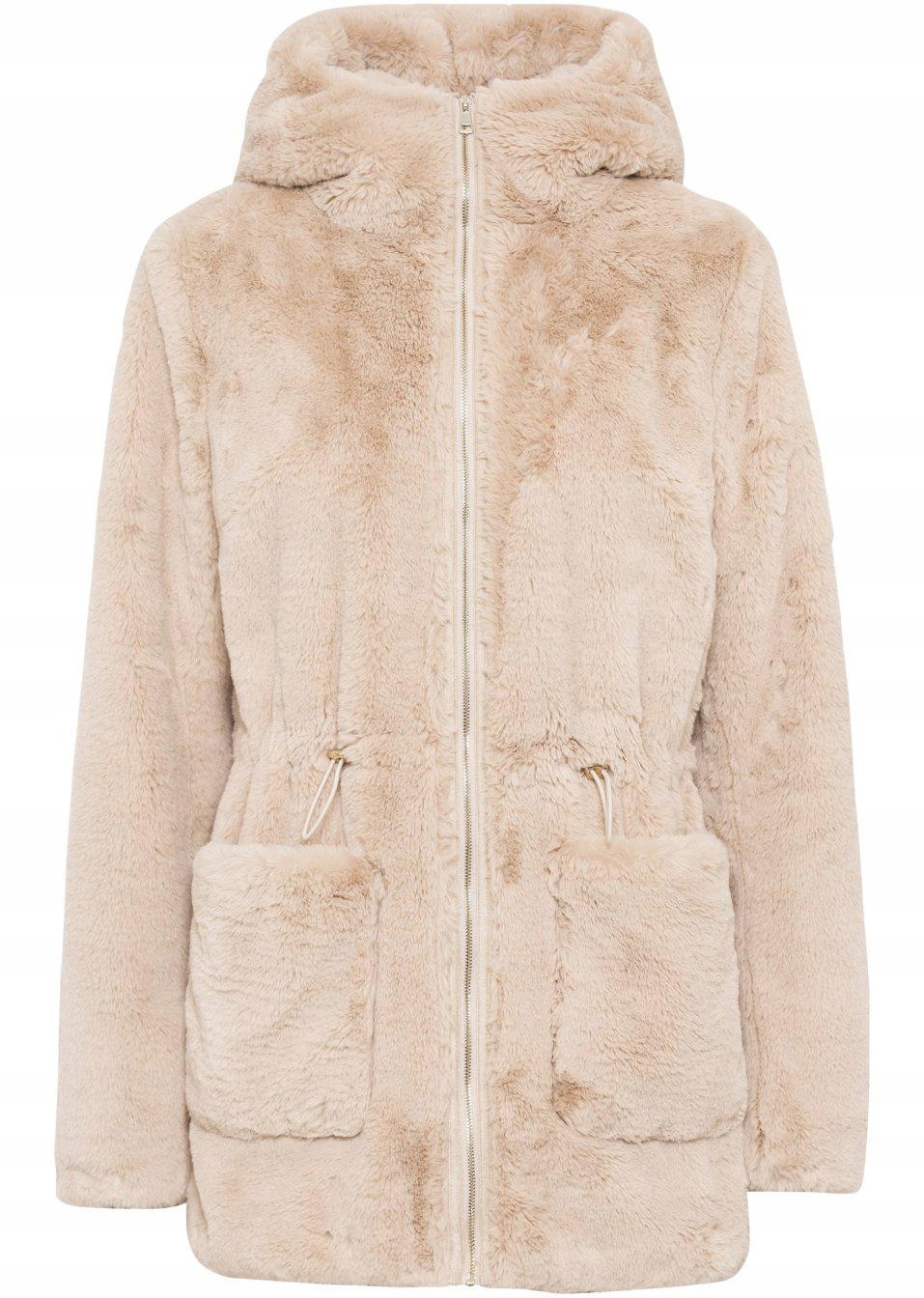 BPC KURTKA ZE SZTUCZNEGO FUTERKA Z KAPTUREM 38