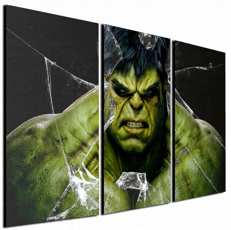 

Obraz Na Ścianę Tryptyk Premium Hulk 3D 3x 30x40
