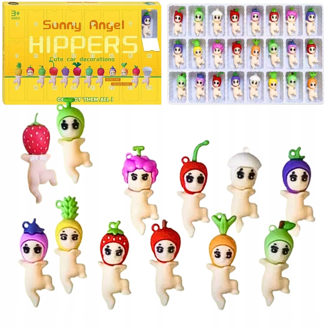 Адвент-календарь Sonny Angel Hippers, 24 фигурки-брелока с фруктами и овощами, от 3 лет — фото 4