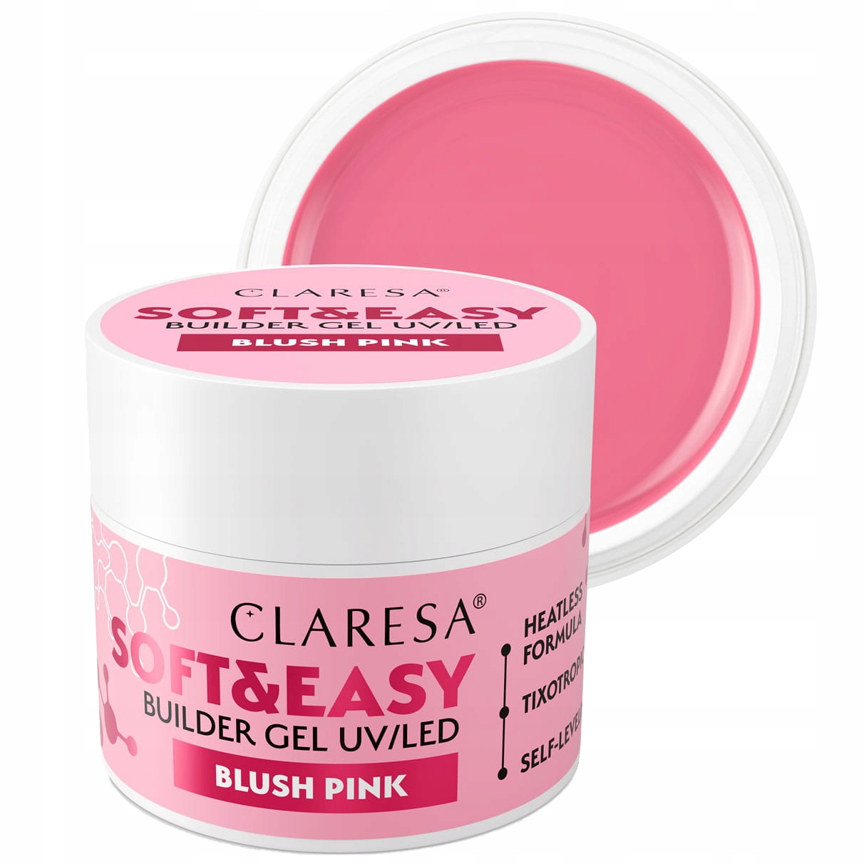 Claresa Stavební Gel na nehty Soft & Easy Builder Gel 90 g Blush Pink