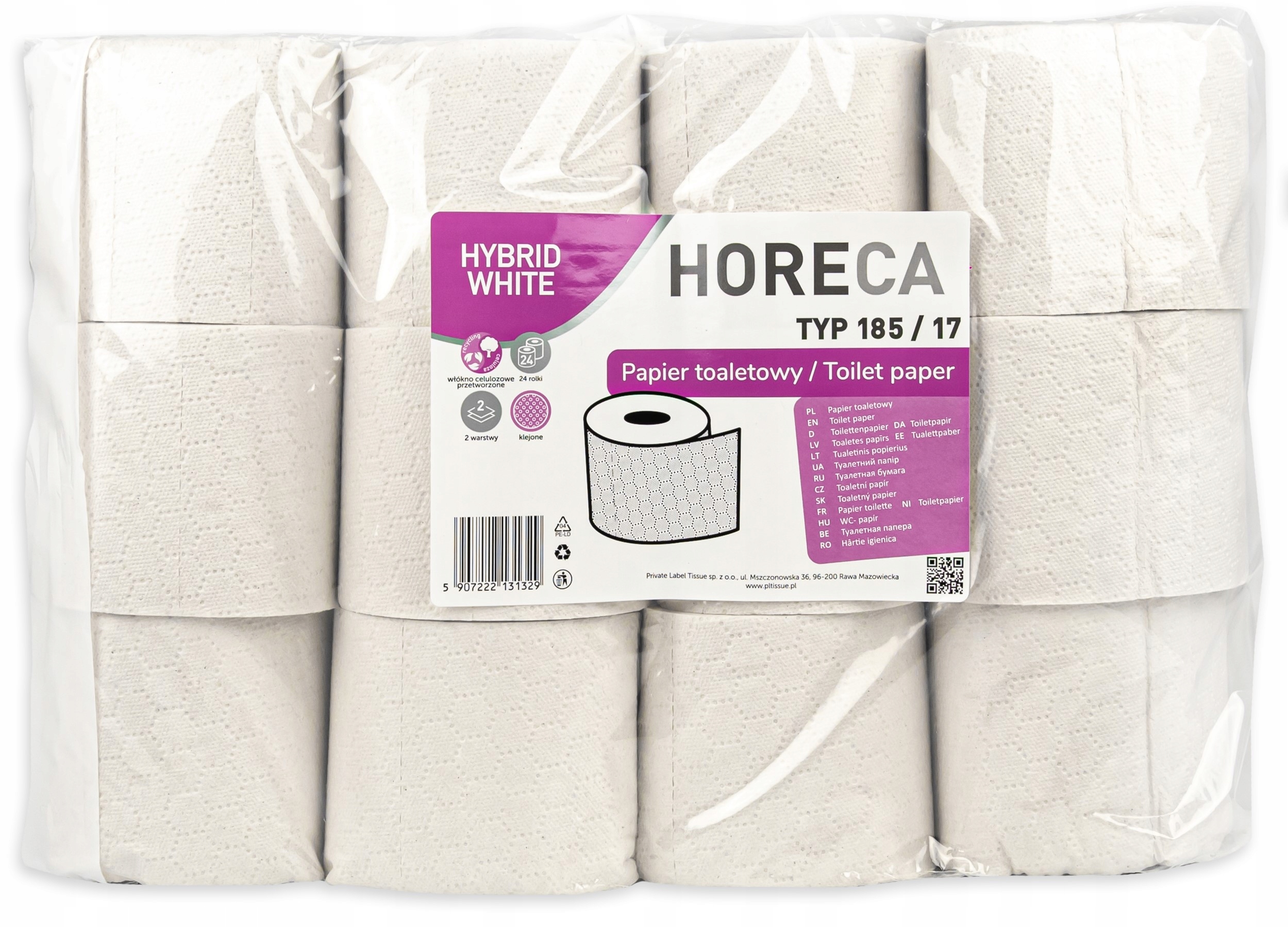 

Papier Toaletowy Horeca Hybrid biały 2W 24 Szt 20M