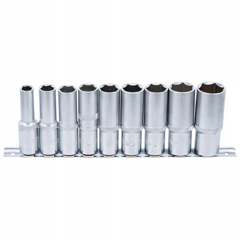 Sada 9 hlubokých šestihranných nástavců 10-24 mm pohon 12,5 mm 1/2" Bgs 2223