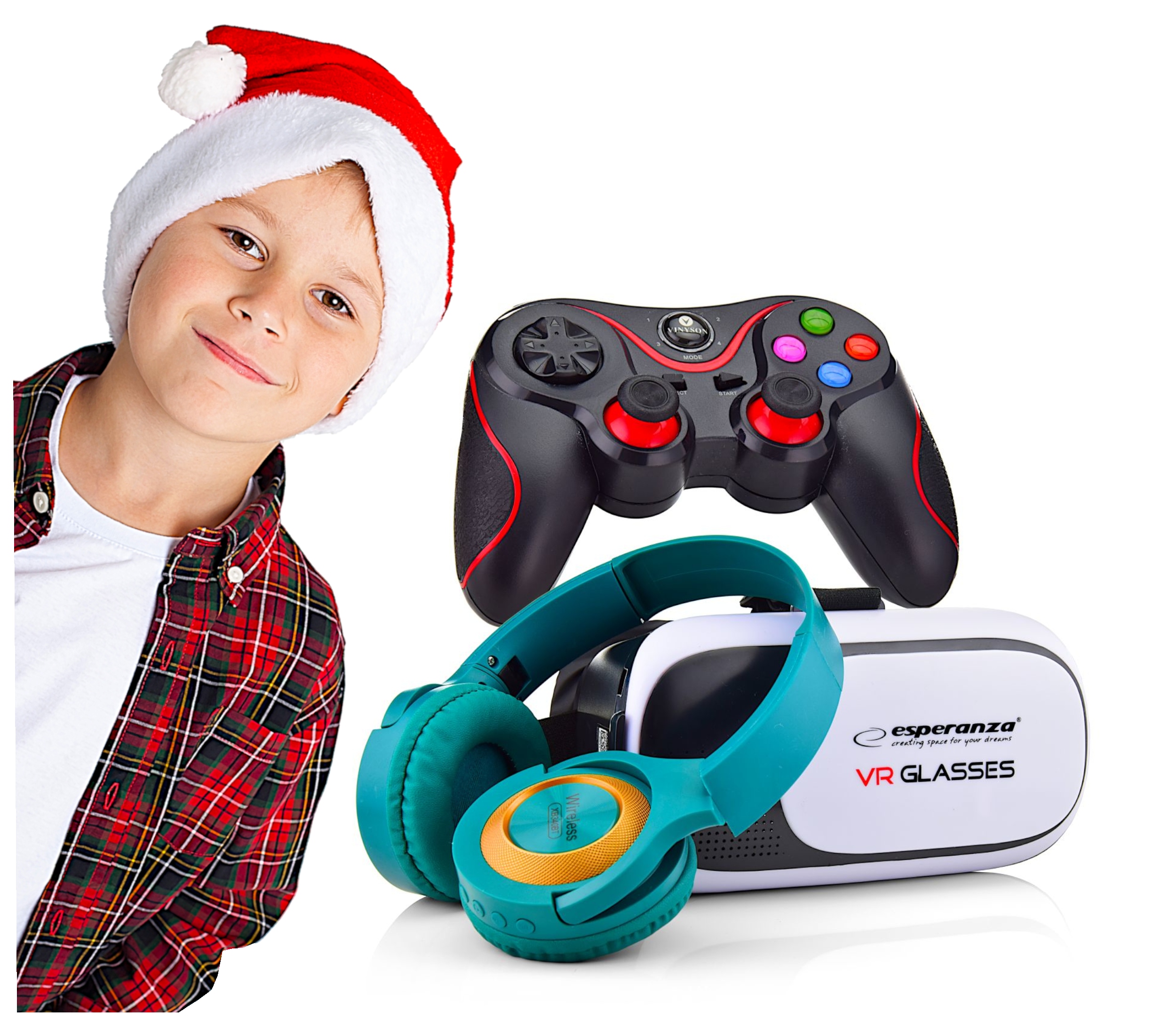 

Na Gwiazdkę Okulary Vr+słuchawki+kontroler