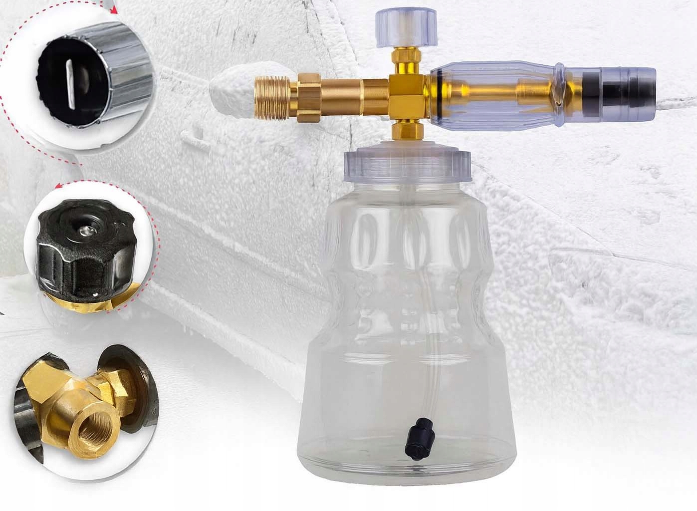 Pianownica Mosiężna 1L M22 280 Bar Profesjonalna Do Myjek Ciśnieniowych