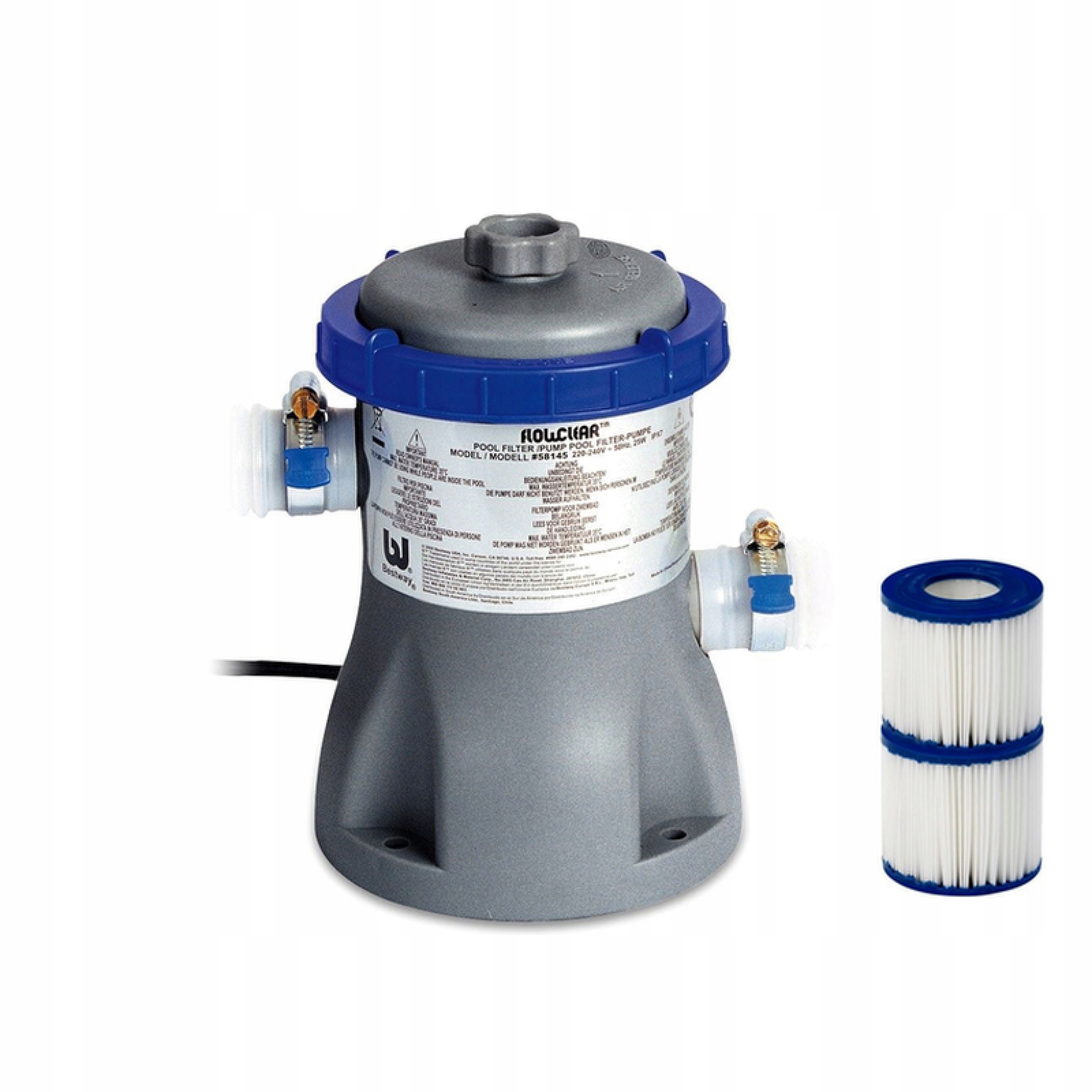 Bestway 58381 Pompa Filtrująca Basen 1249 l/h Wkłady Filtry Typ I Zestaw