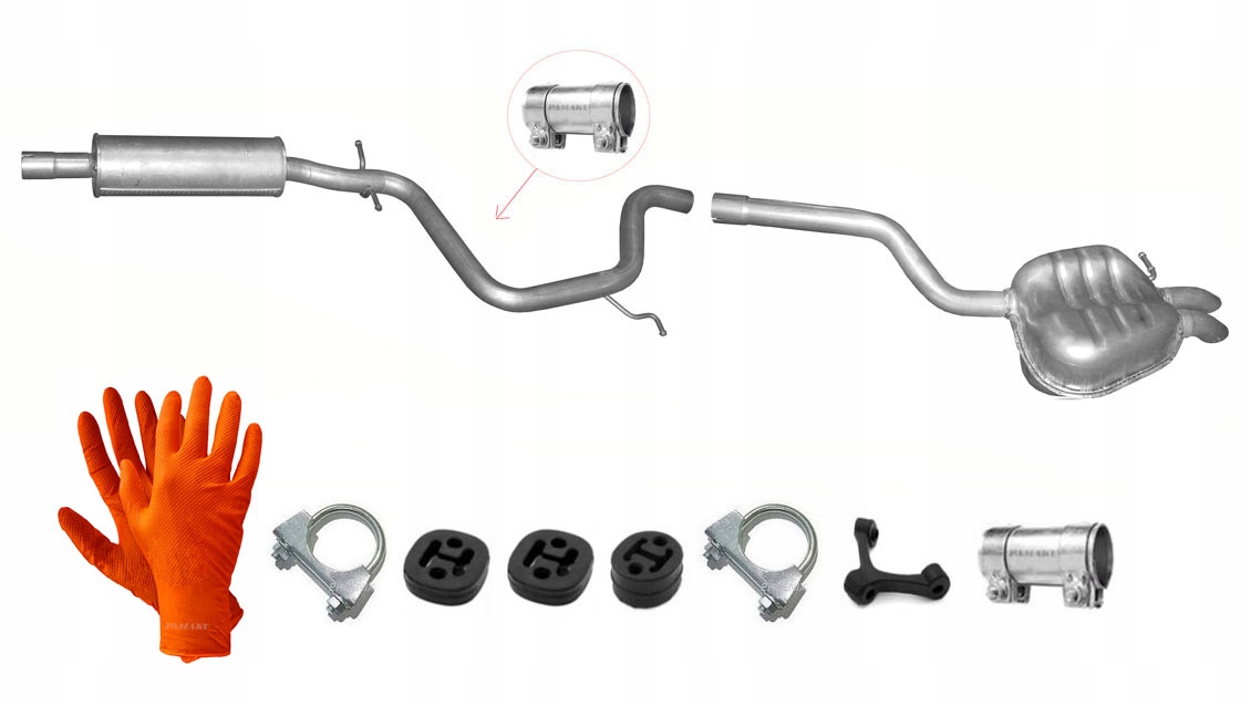 Vw Golf V 1.9 TDi 77 kW (od roku 2007) Kombi Středový Koncový Tlumič