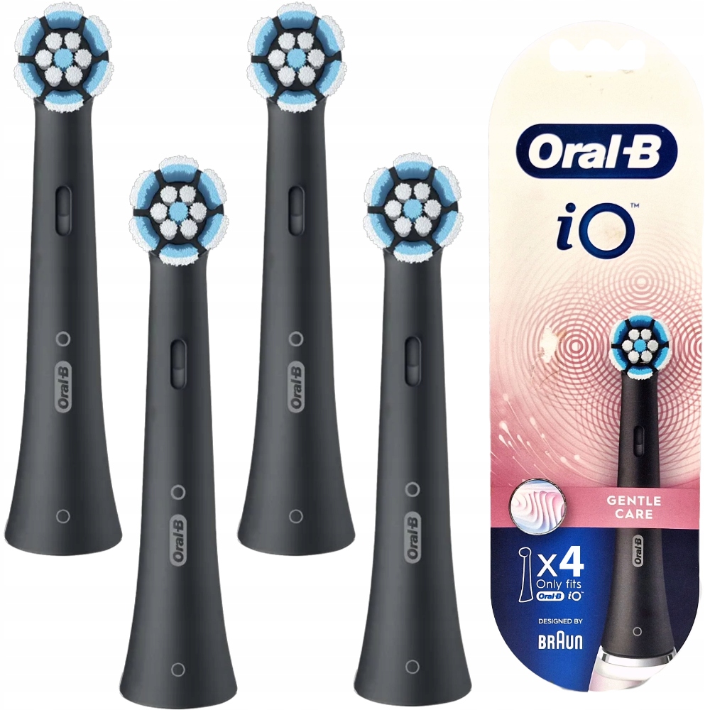 4x Oryginalne Końcówki Do Szczoteczki Oral-b iO Gentle Care Black