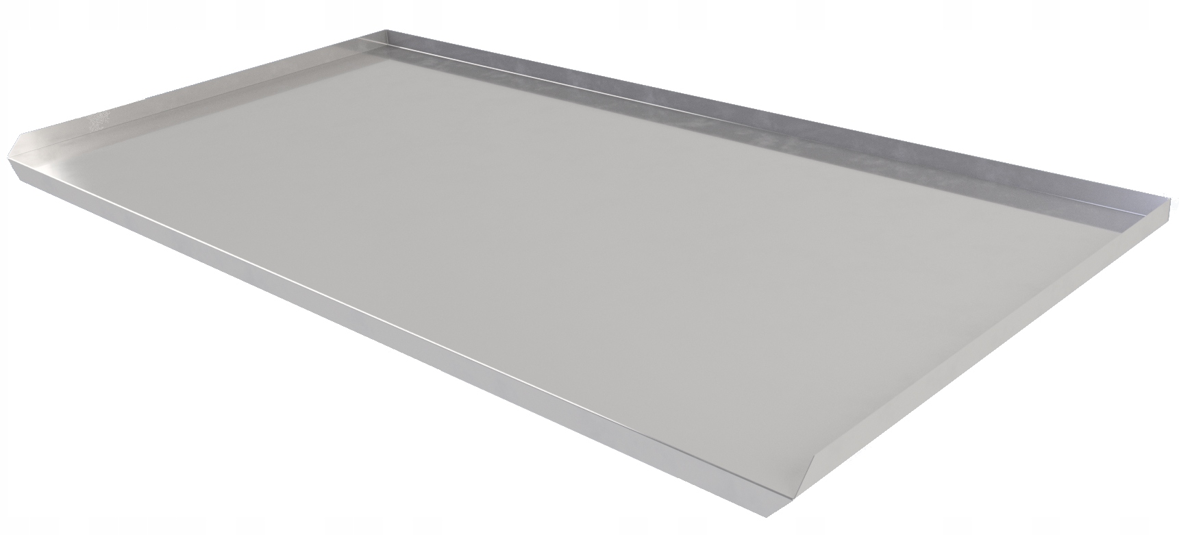 Nerezová kyselinovzdorná deska 40 x 135 cm vál krytka s okraji