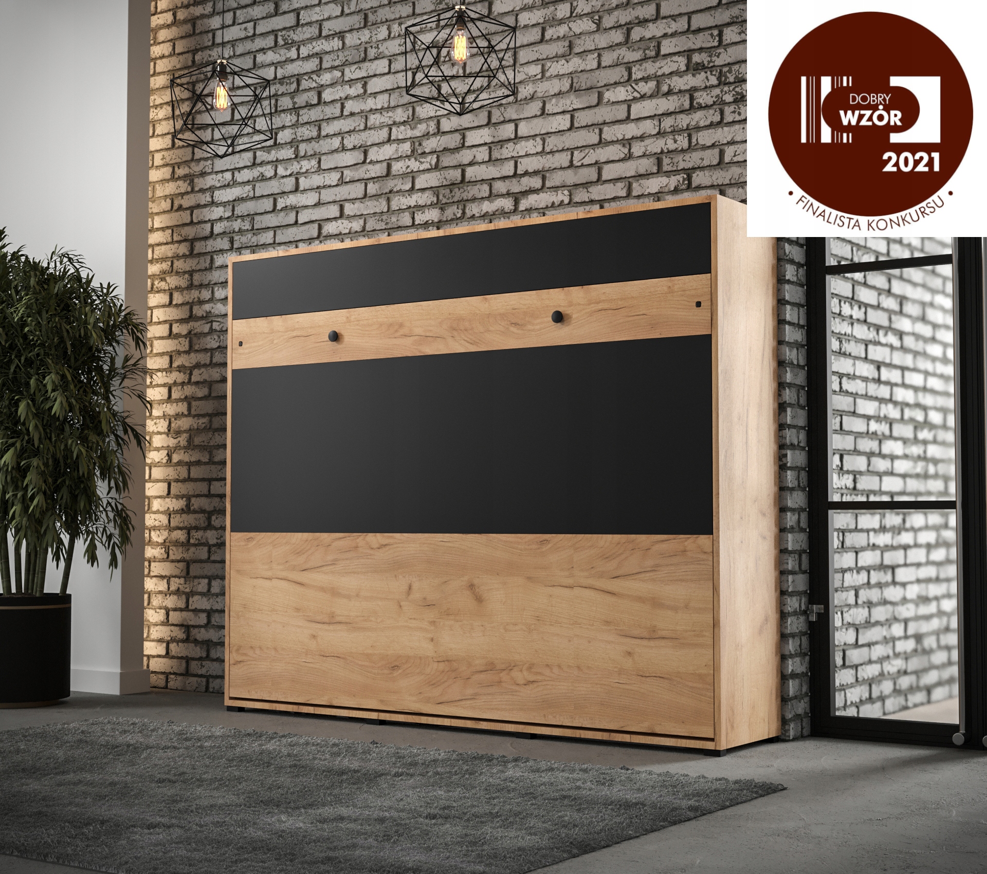 CASE loft black N#7 Półkotapczan poziomy 160 Kod producenta case_160_poziom