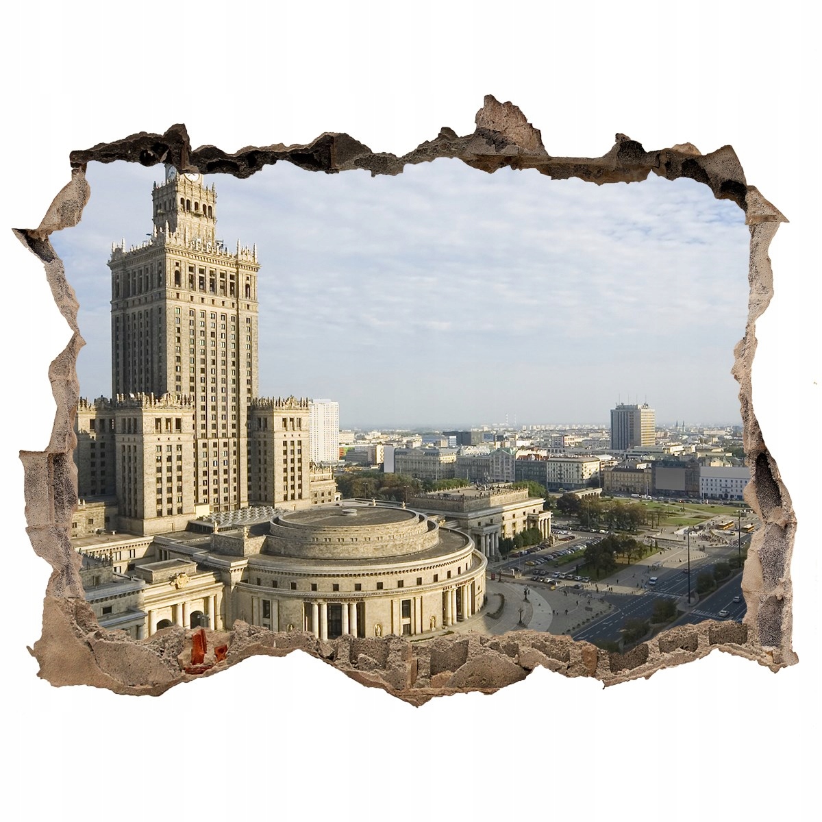 

Fototapeta ścienna dziura 3d Pałac Kultury 120x81