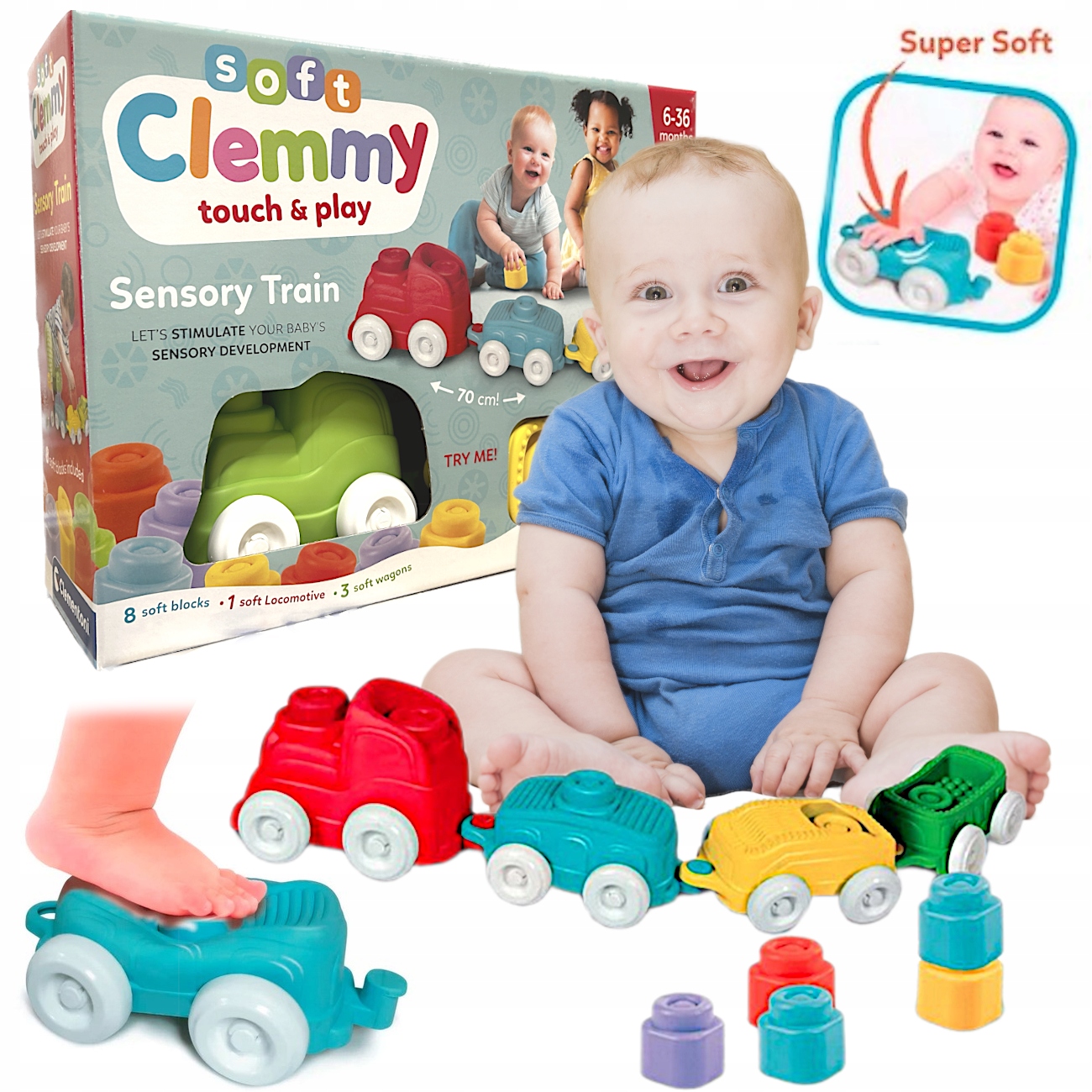 CLEMMY POCIĄG SENSORYCZNY 17424 CLEMENTONI