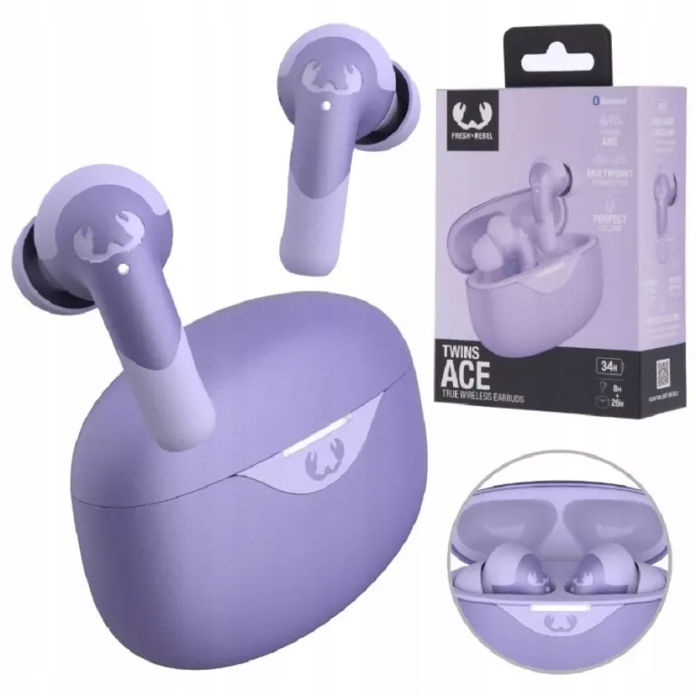 Słuchawki Dokanałowe Fresh N Rebel Twins Ace Fiolet