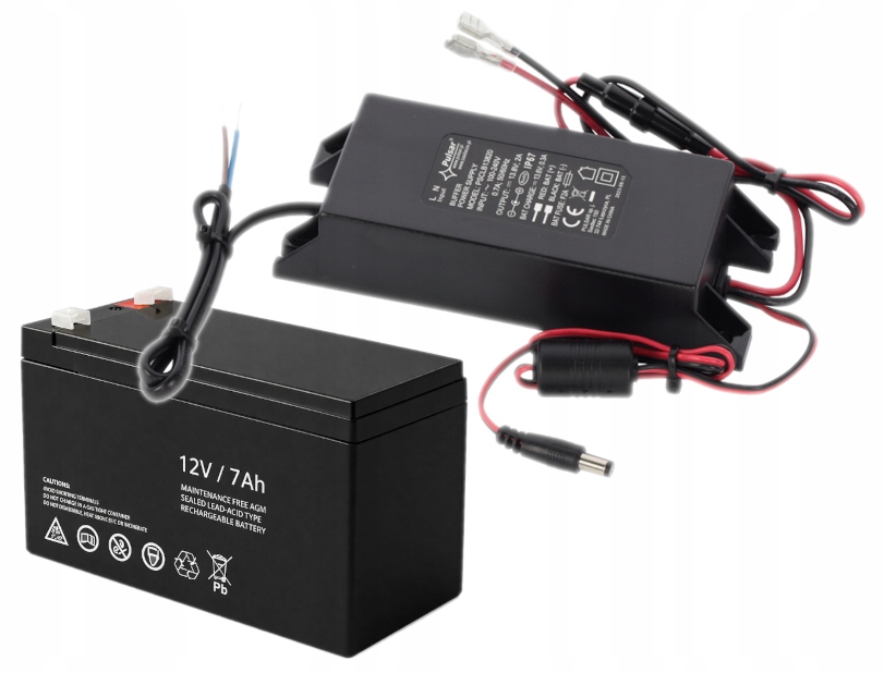 Ups Zasilacz Awaryjny 12V Buforowy Hermetyczny 13,8V DC 2A Akumulator 7Ah