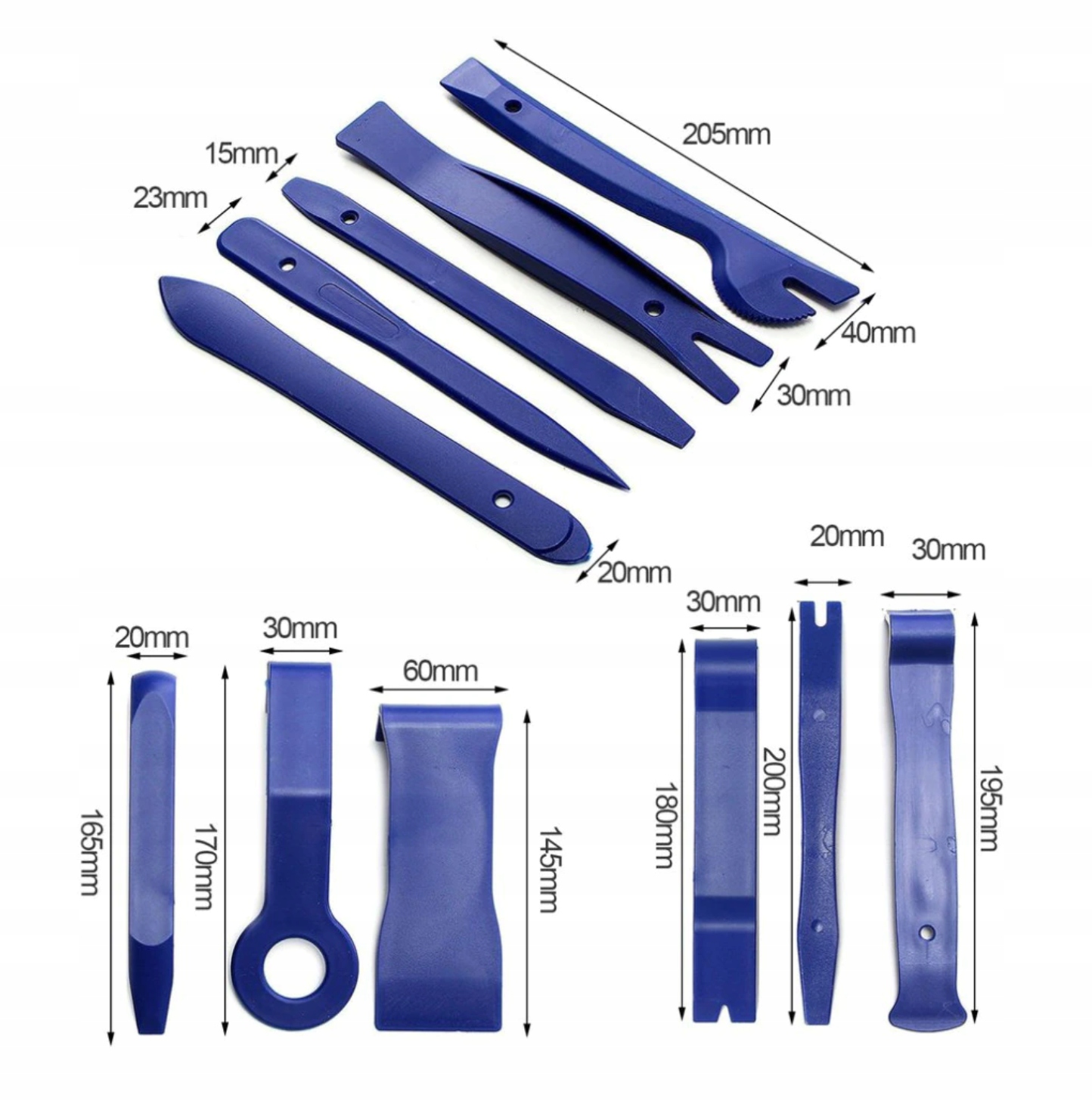 ZESTAW ŚCIĄGACZE ŁOPATKI ŁYŻKI WYJMAK DO DEMONTAŻU TAPICERKI SPINEK RADIA Marka inna