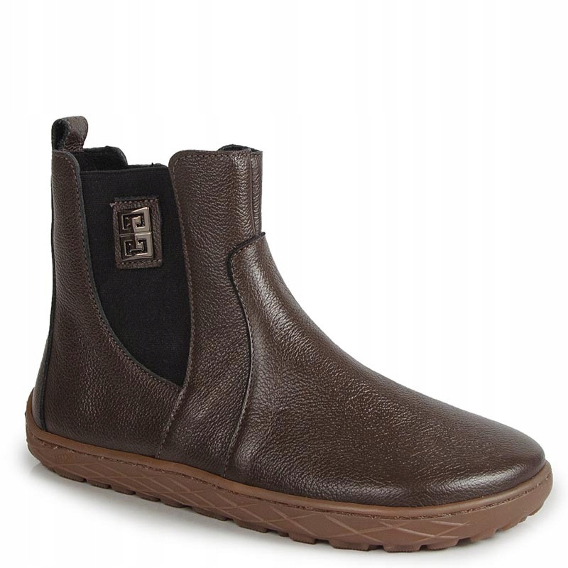 Lemar 30074 Barefoot Hnědé Kožené Kotníkové Boty 36