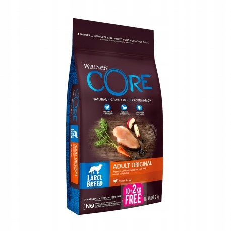 Wellness Core krmivo suché kuře 12+2 kg