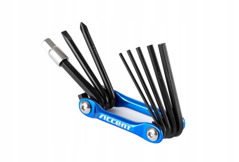 Zestaw kluczy Accent Zaffiro-9 alu nieb-czarny