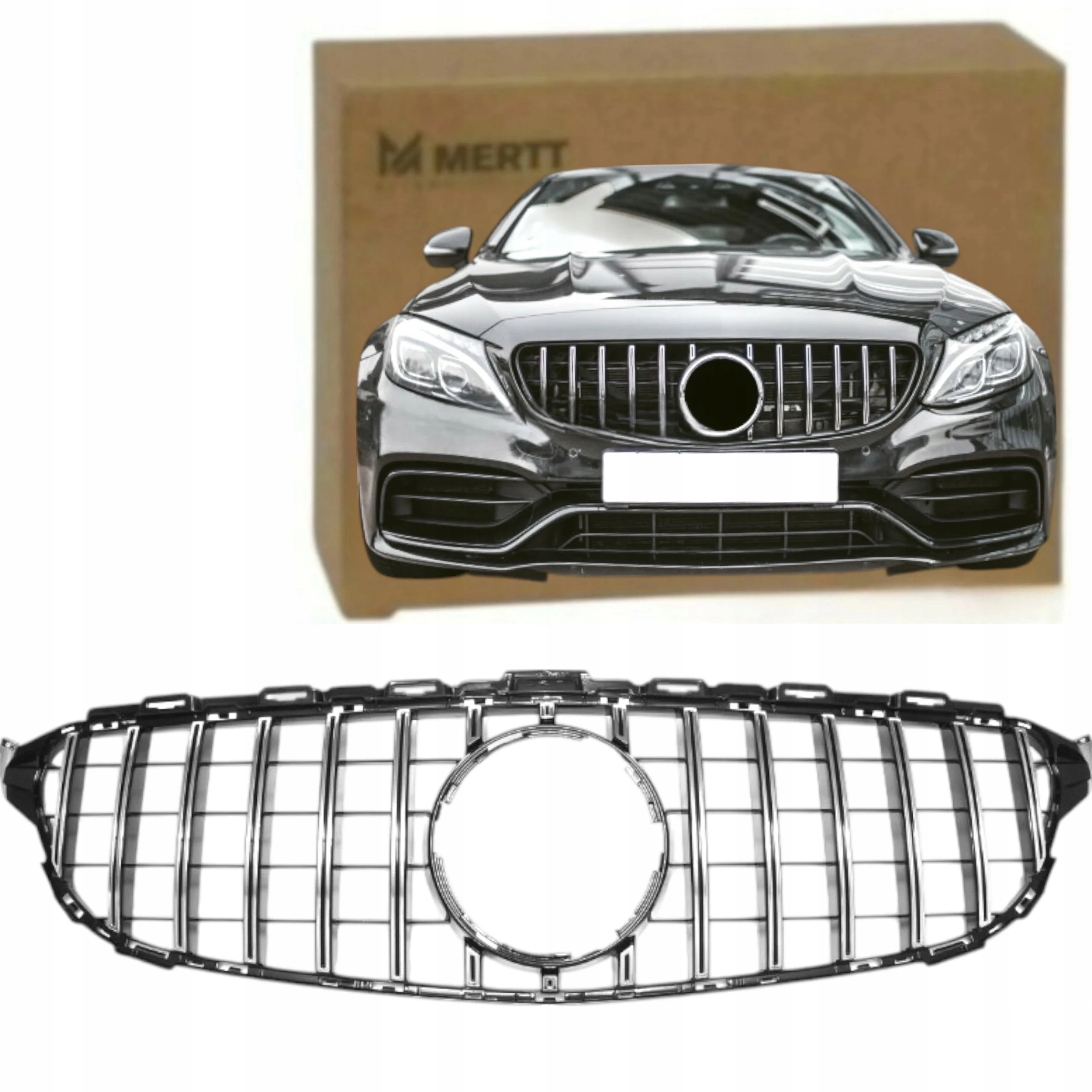 Atrapa gril Mercedes C třída W205 S205 Panamericana Gt Amg Chrom