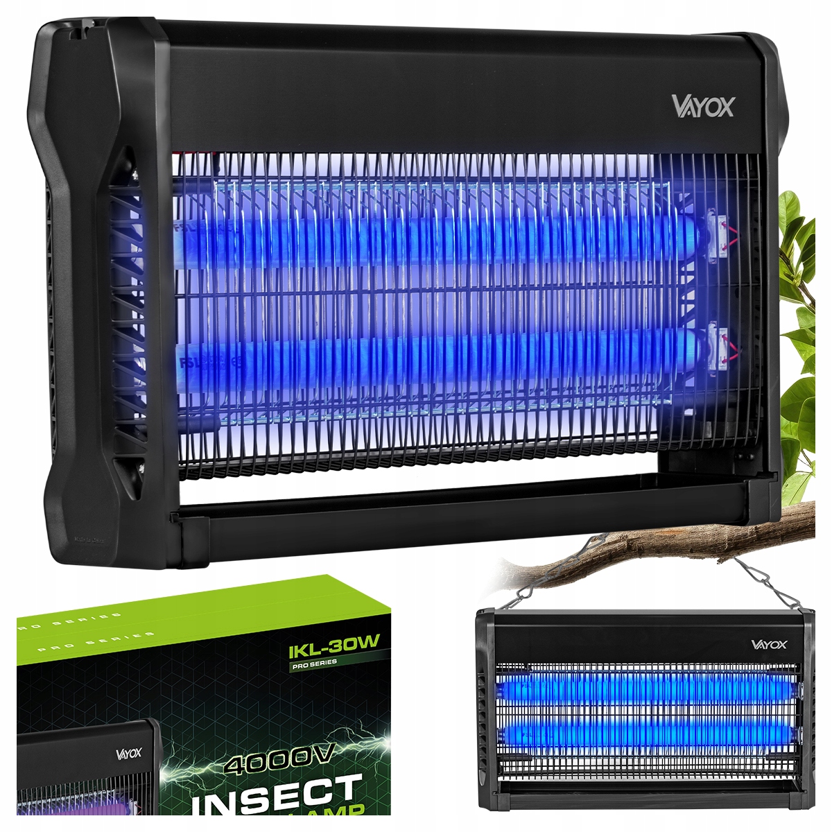 Insekticidní Lampa Na Mouchy Komáři Elektrická Uv 30W 200 m2 Vayox