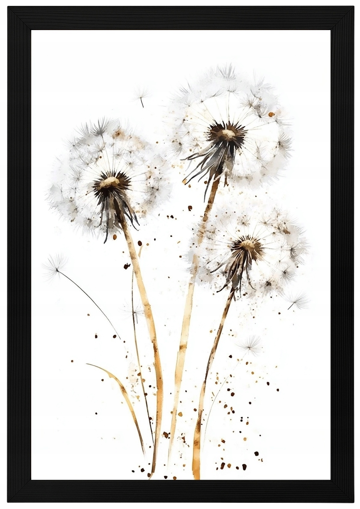 Plakát Rámeček Dřevo Grafika Příroda Květiny Dmychadla Puch Boho 40x60