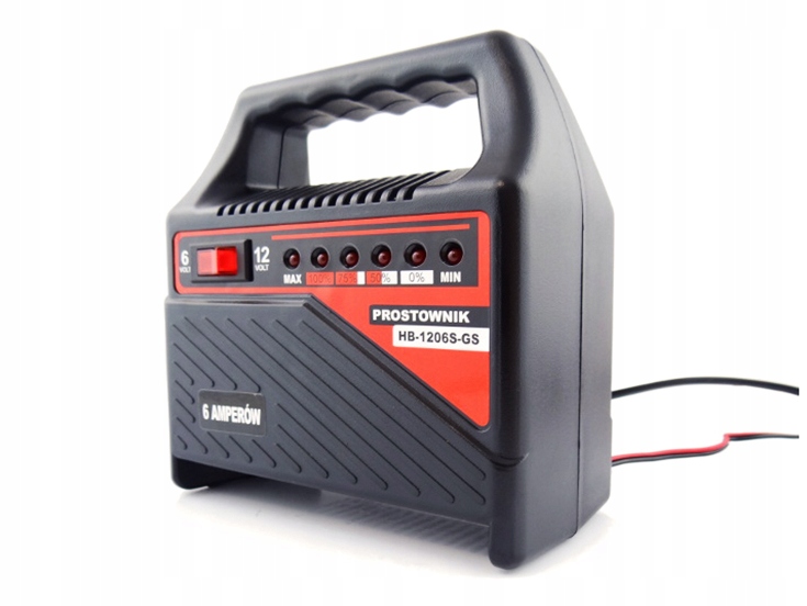 PROSTOWNIK ŁADOWARKA DO AKUMULATORA 6V 12V 6A Natężenie maksymalne 6 A