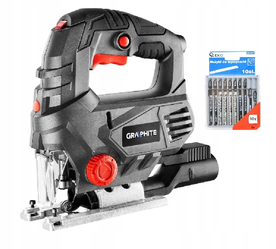 

Wyrzynarka 650W Graphite Walizka Brzeszczoty