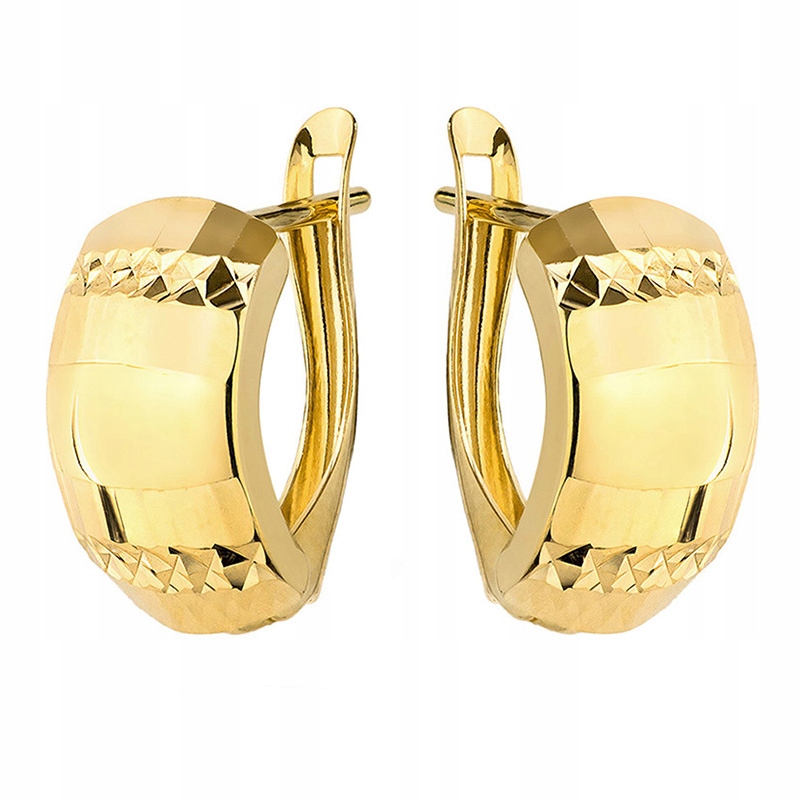 Zlaté Náušnice Anglické pr. 585 Diamantové 14k