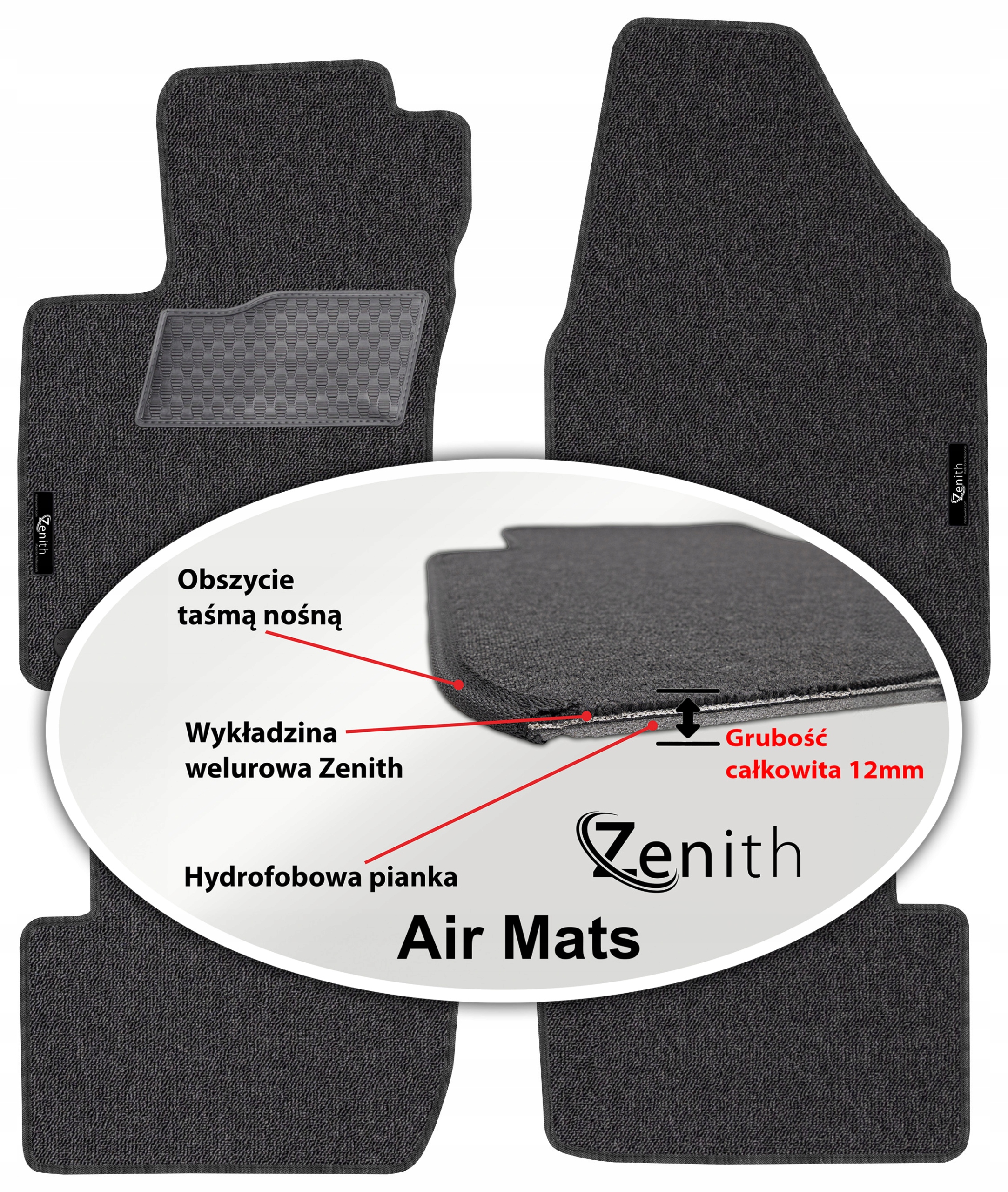 Nissan Qashqai I 2007-2013 Velúrové koberčeky do auta Zenith Air Mats