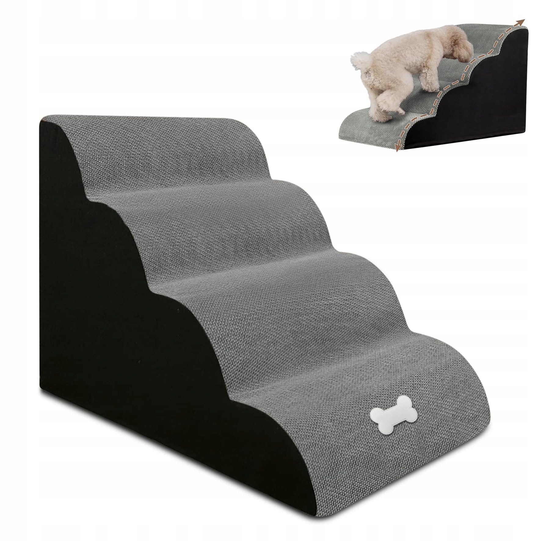 Schůdky Pro Psy Přenosné Oddělitelné Protiskluzové Plátěné Vnitřní Schody Pro Zvířata