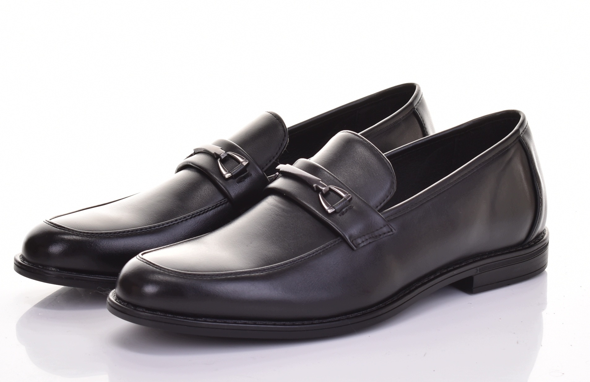 Pánské Mokasíny Klasické Elegantní Polobotky Ekokůže Nazouvací Černé