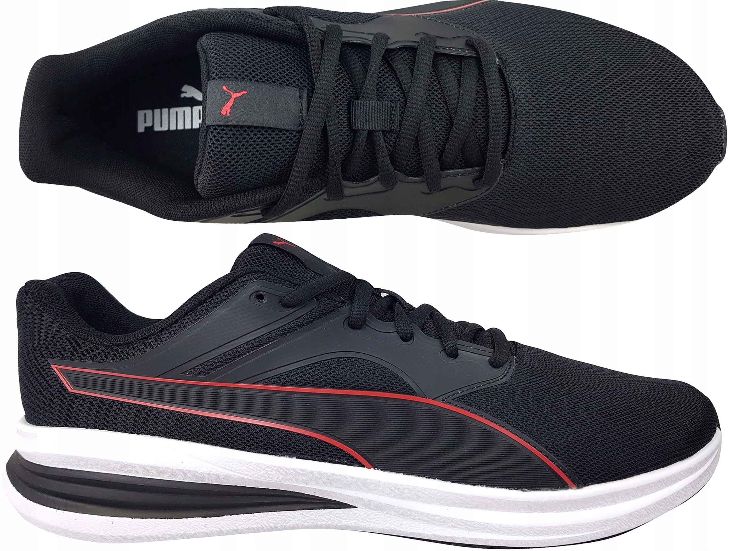 PUMA TRANSPORT 377028 03 SOFTFOAM BUTY MĘSKIE SPORTOWE CZARNE NA CODZIEŃ Rozmiar 43