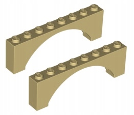 

Lego łuk mostek 1x8x2 piaskowy 2 szt 16577 40296 N