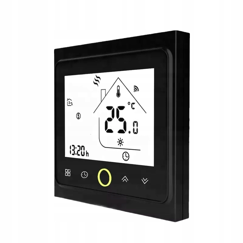 Termostat do mat i siłowników termoelektrycznych smart 16A Czarny WiFi TUYA