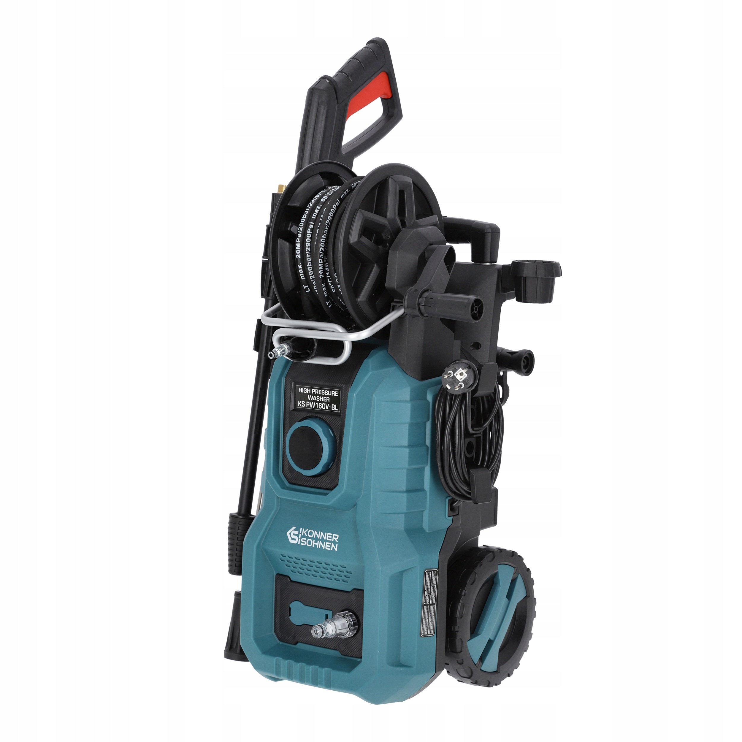 Vysokotlaká myčka s bezkartáčovým motorem – 2000 W – 160 bar – 8 m