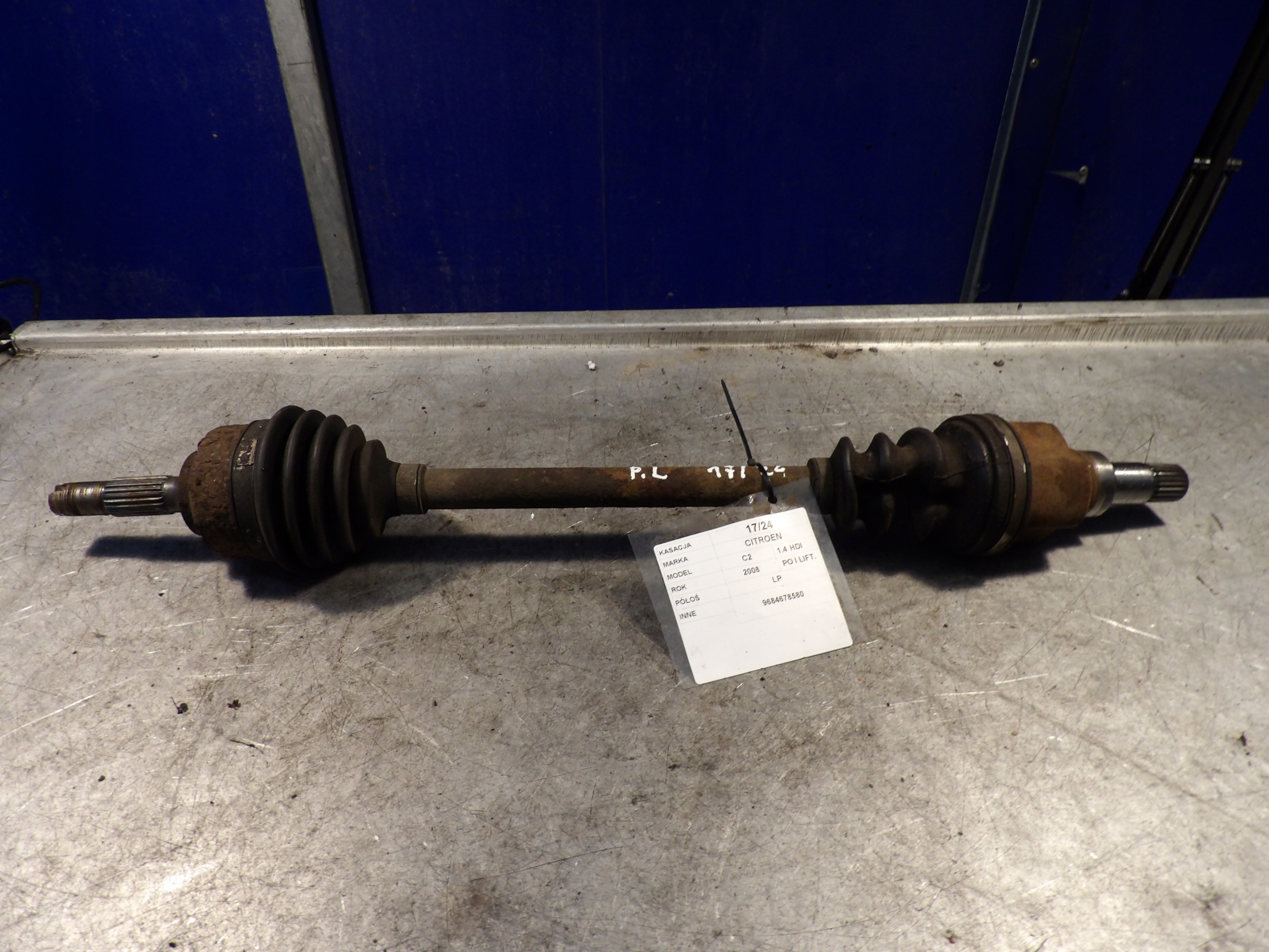 Citroen C2 semi-axis front left 9684678580
