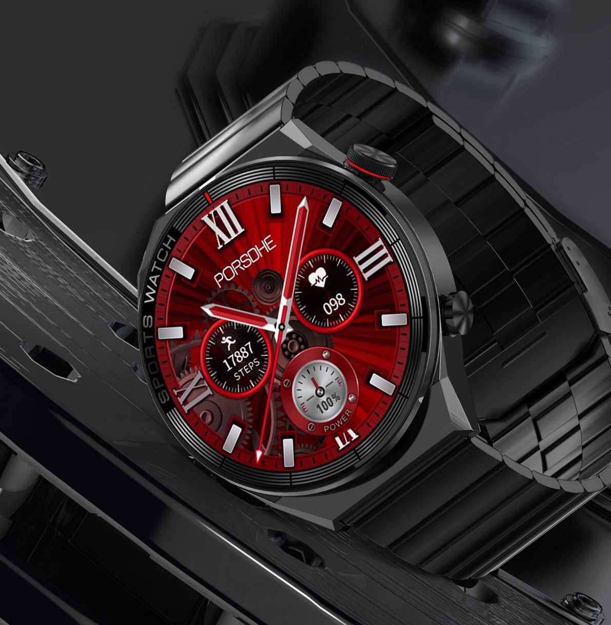 ZEGAREK SMARTWATCH MĘSKI NFC INDUKCJA ROZMOWY MENU PL 2 PASKI RNCE99 SPORT Stan opakowania oryginalne