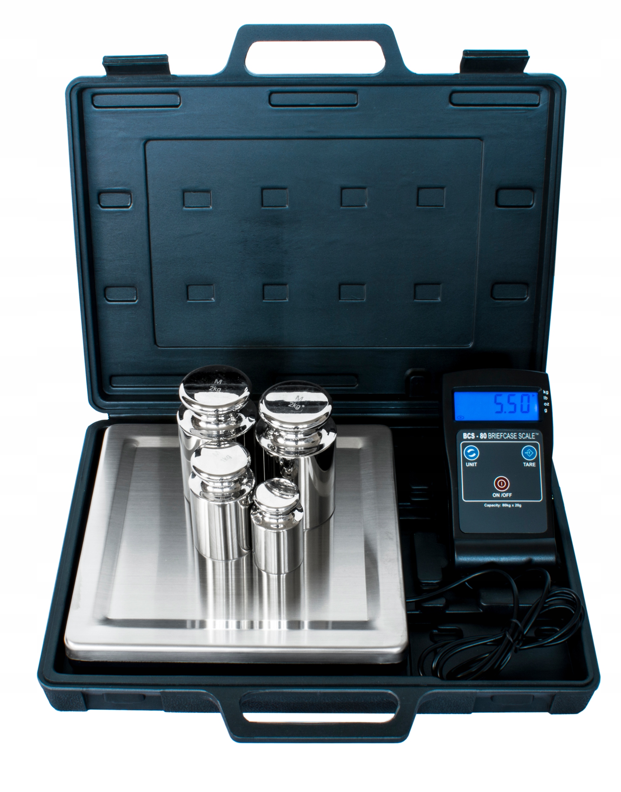 Přenosná váha pro klimatizační láhev 80 kg Kufr